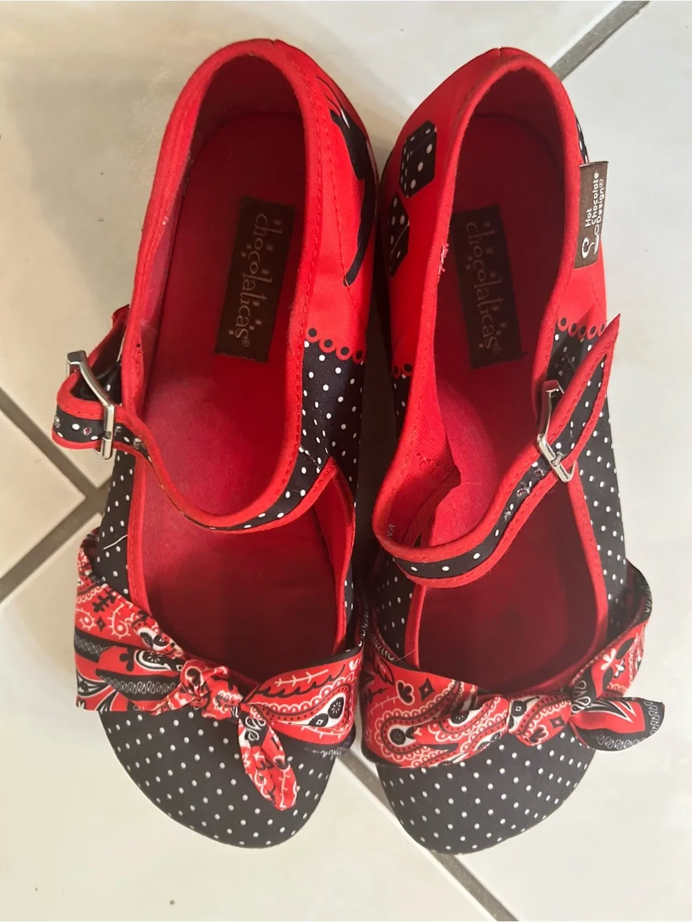 Hot Chocolate Design Chocolaticas Rockabilly Platform Mary Janes size 9